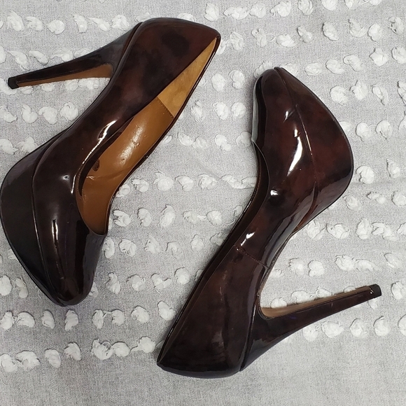 ZARA Tortoise Shell Platform Heels - Picture 1 of 13